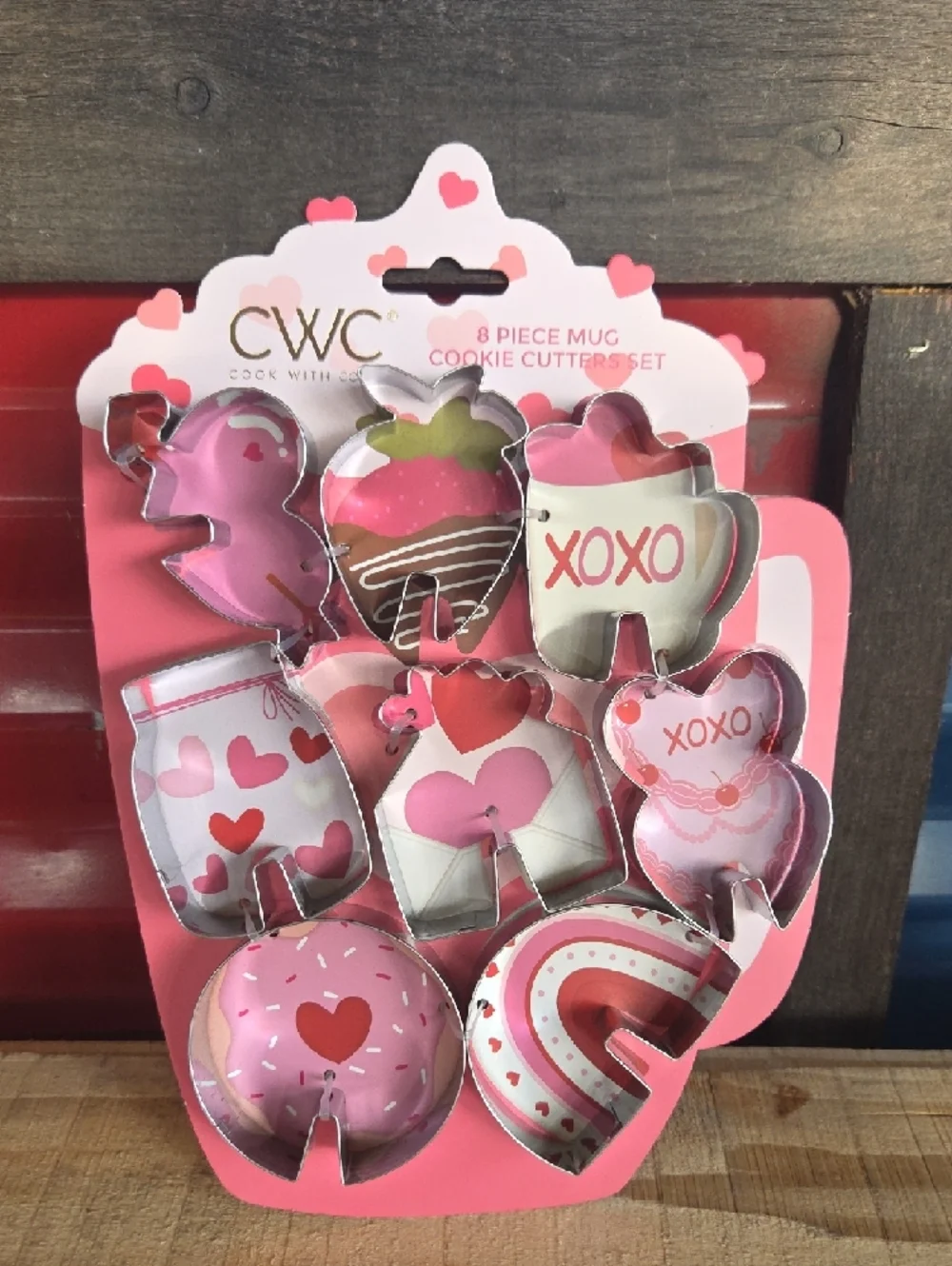 CWC Pink Heart Silicone Mold with Pink Cherry Cocktail Stirrers